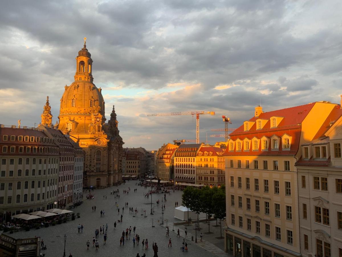 Luxus Suite Mit Einmaligem Blick Auf Die Frauenkirche Дрезден Екстер'єр фото