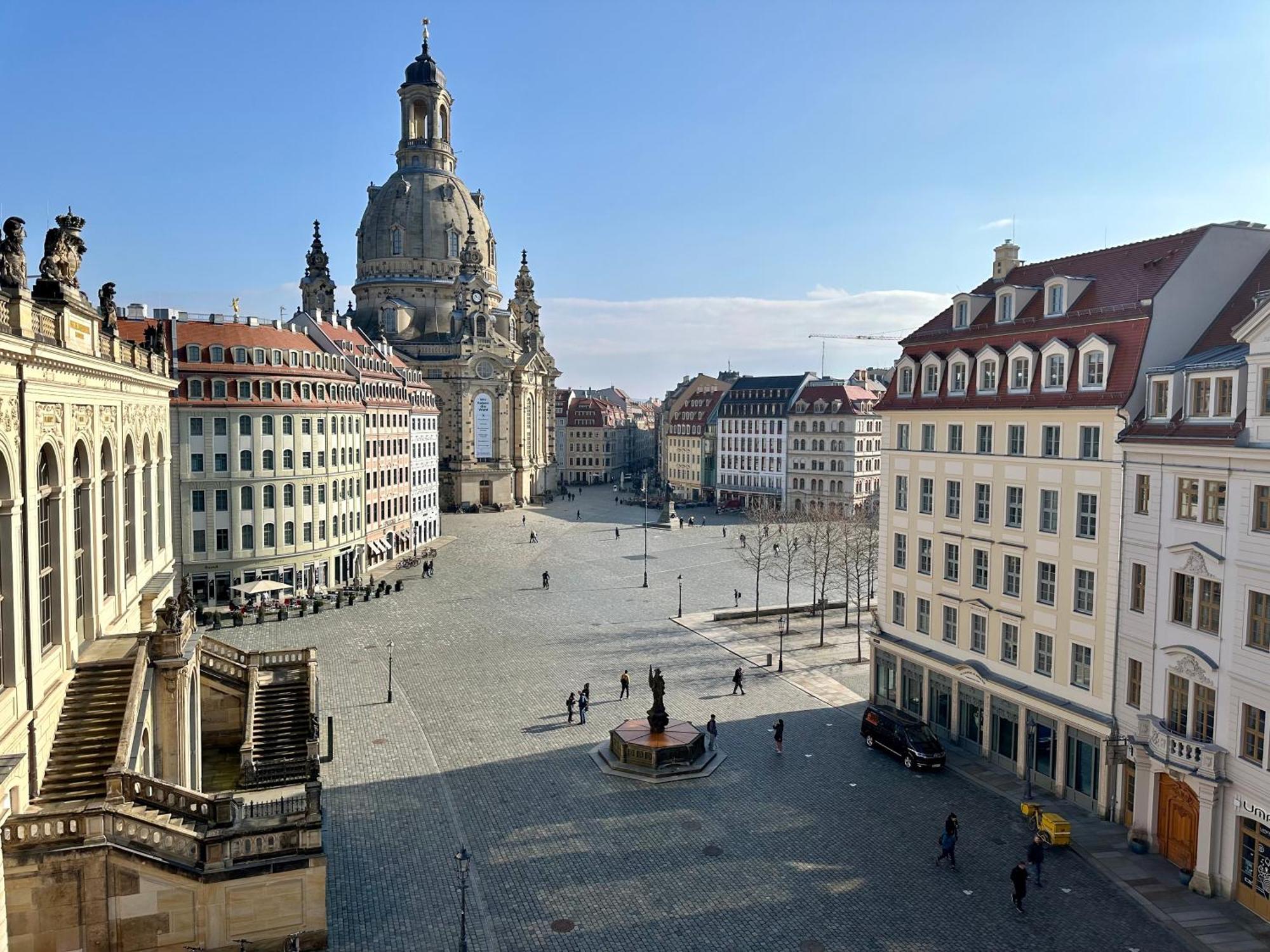 Luxus Suite Mit Einmaligem Blick Auf Die Frauenkirche Дрезден Екстер'єр фото